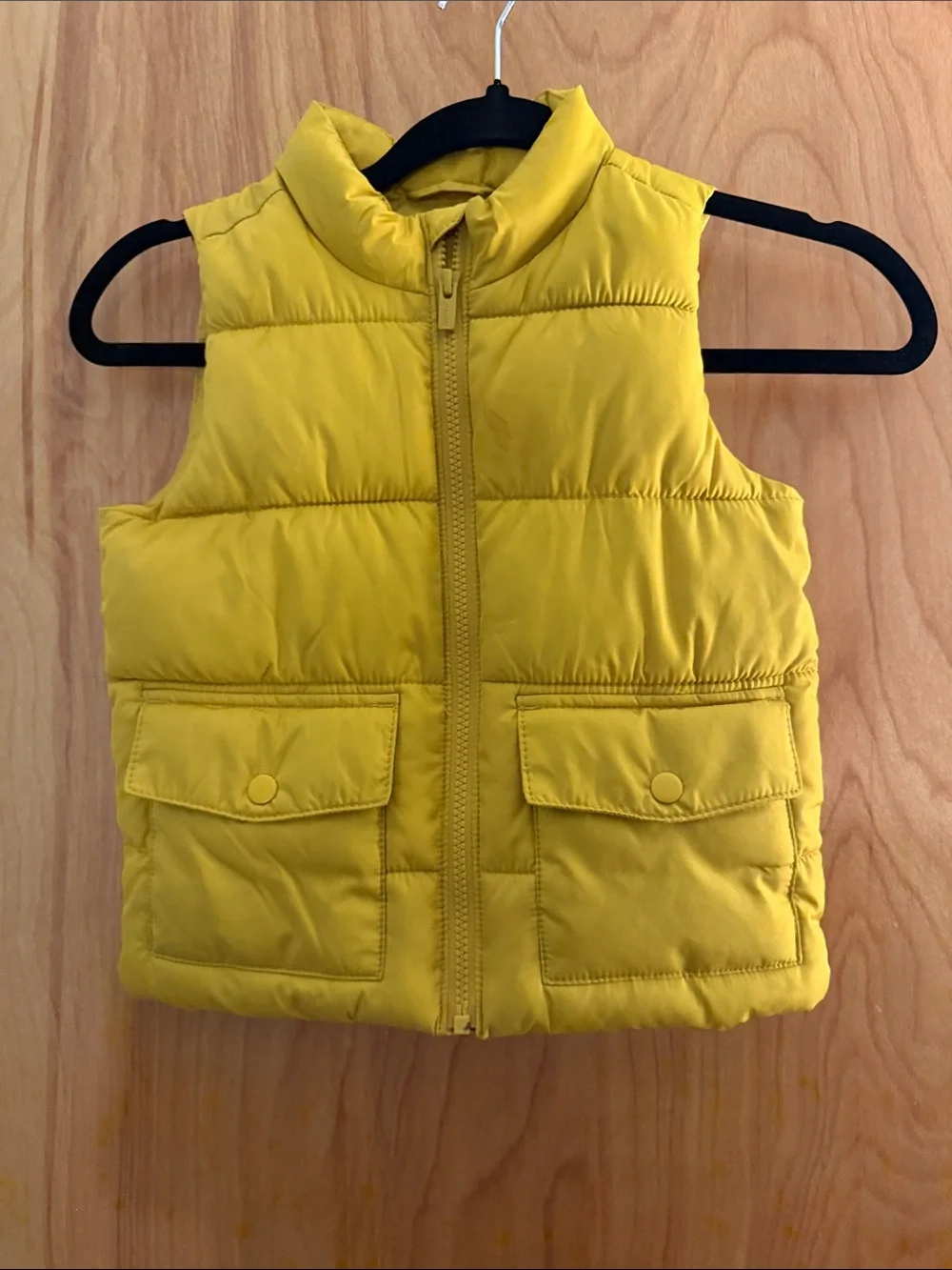 Old Navy Mustard Yellow Kids Puffer Vest